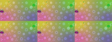 Yumuşak, yaz çiçekli arka plan. Çiçekli karalama şeklinde Raster çiçek deseni. Tarafsız renklerde çiçekler.