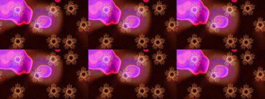 Contour kahverengi, siyah ve menekşe rengi kar taneleri. Sanat terapisi tarzı zen çizim için. El çizimi, dövme stili, kumaş tasarımı ve Raster illüstrasyonunda kartlar..