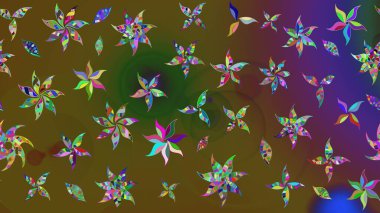 Tekstil veya kitap kapakları, imalat, duvar kağıtları, baskı, hediye paketi ve yapıştırma kitabı için çiçek eskizi geçmişi. Küçük çaplı çiçeklerdeki basit şirin desenler. Raster illüstrasyonu.