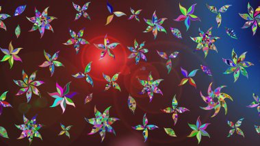 Kahverengi çiçekli eskiz deseni, suluboya çiçek deseni, sevimli çiçek, duvar kağıdı, kart veya kumaş için fayanslı. Raster - stok.