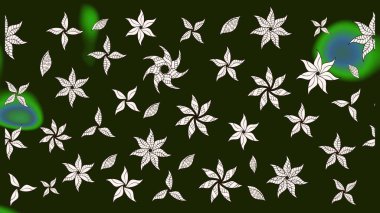 Davetiye ve kartpostal tasarımı için dekoratif çiçek unsurları. Tekstil için figür. Şirin, zarif çiçekler Raster illüstrasyonu. Yapraklı çizim şekli. Poster veya kapak için arkaplan.