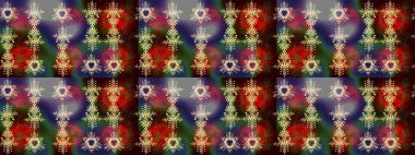 Snowflakes desen. Renk arka plan üzerinde izole soyut kar taneleri ile düz tasarım. Raster resim. Raster kar taneleri arka plan. Kar tanesi renkli desen.