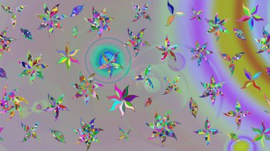 Raster suluboya çiçek deseni, narin çiçekler, gri çiçekler, tebrik kartı şablonu. Raster Güzel kumaş deseni.