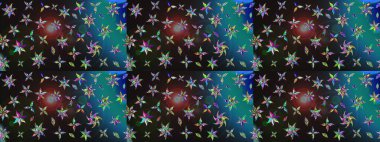 Renkli Yaz Temalı eskiz kalıbı. Gri renkli çiçekler. Raster Illustrasyon 'daki Çiçek Deseni' nin son moda çizimi. Düz Çiçek Elementleri Tasarımı.