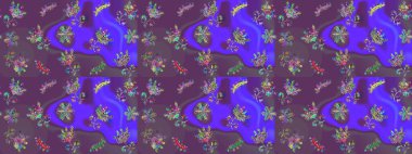 Güzel suluboya çiçek buketi pürüzsüz desen.