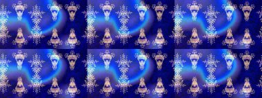 Çiçekli karalama şeklinde Raster çiçek deseni. Yumuşak, bahar çiçekleri mavi, mor ve nötr renklerde. Raster illüstrasyonu.