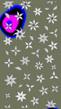 Çizim kalıbı. Organik motif arka planı. Ultraviyole kumaş deseni. Raster illüstrasyonu.