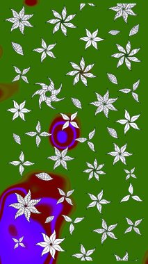 Yeşil renkte manzaralı çiçek deseni. Üst manzara, yumuşak stil. Çiçek kompozisyonu, el boyası, hassas şablon. Sevgililer günü ve tebrik kartı konsepti için şık bir davet.