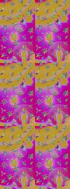 Suluboya, elle çizilmiş. Raster illüstrasyonu. Eskiz arkaplan modeli. Sarı yapraklı yabani çiçekler.