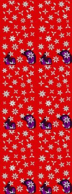 Kırmızı renkte çiçekler. Raster düz çiçek çizim deseni. Tasarım hediye paketi, tebrik kartları, posterler ve afiş tasarımı.