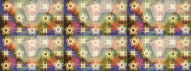 Kar tanesi renkli desen. Renk arka plan üzerinde izole soyut kar taneleri ile düz tasarım. Raster kar taneleri arka plan. Raster resim. Snowflakes desen.