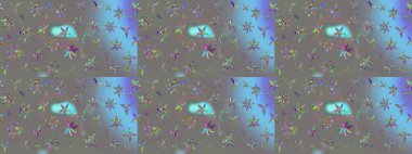 Küçük çiçekte hoş bir çiçek deseni var. Çiçeksel elementlerle süslenmiş zarif raster dokusu. Parlak çiçekli gri renkler üzerine soyut çizim deseni.