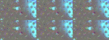 Güzel kumaş deseni. Güzel karalamalı çiçek desenli çizim. Raster illüstrasyonu. Küçük çiçekte sevimli çiçek deseni var..