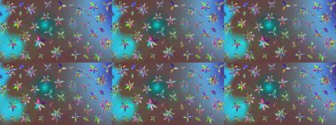 Mavi çiçekli eskiz deseni, suluboya çiçek deseni, sevimli çiçek, duvar kağıdı, kart ya da kumaş için fayanslı. Raster - stok.