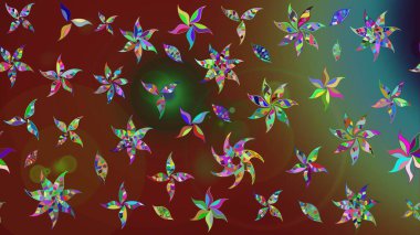 Doodle tarzı. Renkli kahverengi çizim deseni. Kahverengi renkli çiçekler. Elle çizilmiş sonbahar çiçeği deseni. Tekstil ve kapak tasarımı için mükemmel.