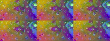 Küçük çiçekteki sevimli çiçek deseni. Tony 'nin kumaş kalıbını çiz. Raster illüstrasyonu. Modaya uygun kumaş deseni.