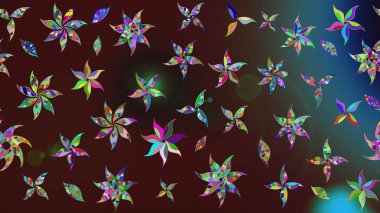 Çizim çiçek deseni duvar kağıdı, web sitesi arka planı, ambalaj kağıdı, davetiye, broşür, afiş veya web sitesi için kullanılabilir. Parlak elementlerin. El çizimi Raster illüstrasyonu.