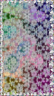 Moda baskıları için zarif bir şablon. Halk tarzı. Parlak renkli çiçekleri ve gri renkli yaprakları olan kusursuz çiçek desenleri. Modern çiçek arkaplanı.