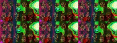 Raster suluboya çiçek deseni, narin çiçekler, yeşil çiçekler, tebrik kartı şablonu. Güzel kumaş deseni.