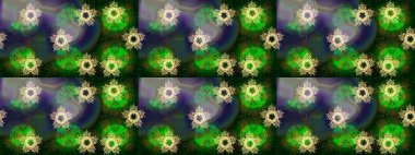 Kar tanesi süsleme deseni. Raster illüstrasyonu. Kar taneleri deseni. Renkli arka planda izole edilmiş kar tanelerinin düz tasarımı. Kar taneleri arkaplanı.