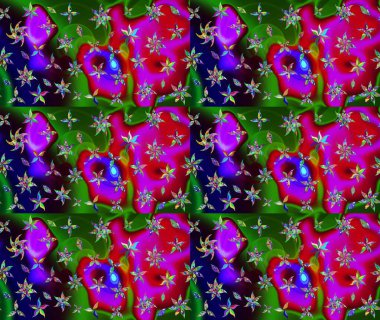 Raster illüstrasyonu. Küçük bir çiçekte eskiz deseni. Güzel kumaş deseni. Güzel çiçek arkaplanı..