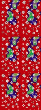 Yatak çarşafları, ceket, paket tasarımı, kumaş ve moda kavramları için tekstil baskısı. Çiçekleri, deniz kabukları, mandalaları ve suluboya efektleriyle donanma geçmişi. Çizim kalıbı etnik tasarım.