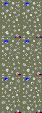 Yatak çarşafları, ceket, paket tasarımı, kumaş ve moda kavramları için tekstil baskısı. Çiçekleri, deniz kabukları, mandalaları ve suluboya efektleriyle donanma geçmişi. Çizim kalıbı etnik tasarım.