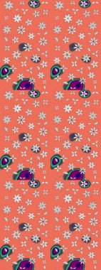 Küçük çiçekte güzel bir desen. Robot resim. Moda baskıları için zarif bir şablon. Motley illüstrasyonu. Çiçekli yaz çiçekleri. Küçük renkli çiçekler..