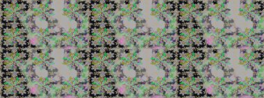 Raster resim. Çiçek desenli çiçek ve yaprakları ile. Sevimli küçük çiçek desenle.