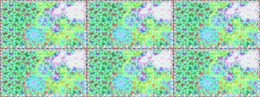 Mavi ve yeşil arka planda kelebek deseni var. Kumaş, Tekstil, Baskı ve Davetiye için arka plan. Raster illüstrasyonu.