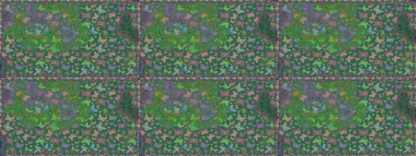 Raster illüstrasyonu. Yeşil ve mavi kelebek çizimi. Güzel suluboya kelebekler. Kıyafetler, erkekler, kızlar ve duvar kağıtları için soyut, pürüzsüz desen. Fantezi sevimli illüstrasyon.