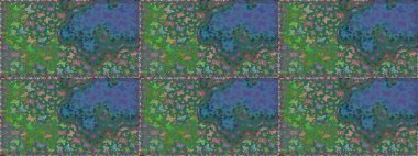 Güzel Kelebek Siluetleriyle Moda Dekorasyonu. Renkli Kelebeklerle Bahar Arkaplanı. Raster Arkaplanı mavi ve yeşil renklerde. Kart, Davetiye, Yazdırma İçin Şirin Kadınsı Desen.