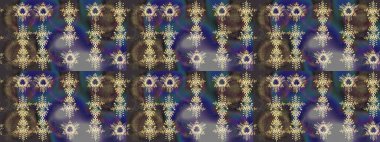 Kahverengi, gri ve mavi renkte çiçekler. Düz Çiçek Elementleri Tasarımı. Renkli Yaz Temalı eskiz kalıbı. Çiçekli retro deseni çiz.