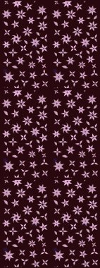 Düz Çiçek Elementleri Tasarımı. Kahverengi renkli çiçekler. Renkli Bahar Teması eskiz kalıbı. Raster illüstrasyonunda çiçek deseni çizimi.