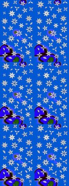 Şirin çiçek elementleri. Taslak desenli, modaya uygun kumaş deseni. Düz Çiçek Elementleri Tasarımı. Renkli Bahar Teması eskiz kalıbı. Raster illüstrasyonu.