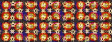 Kar taneleri izole edildi. Güzel süs eşyası. Kar tanesi süsü Raster illüstrasyonu. Kahverengi, kırmızı ve gri renkte kar tanesi süsü.