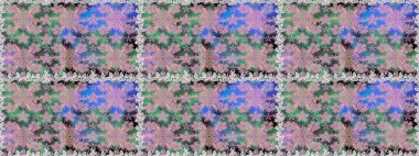 Tekstil için figür. Şirin, zarif çiçekler Raster illüstrasyonu. Poster ya da kapak için arka plan. Davetiye ve kartpostal tasarımı için dekoratif çiçek unsurları. Yapraklı kusursuz desen.