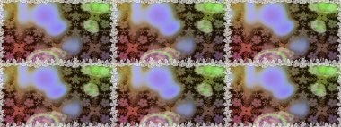 Çiçekli karalama şeklinde Raster çiçek deseni. Kahverengi renkli çiçekler. Yumuşak, yaz çiçekli arka plan.