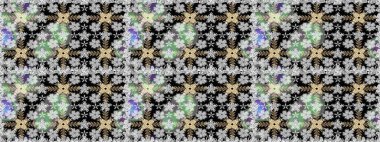 Fantezi çiçekli kusursuz desen, doğal duvar kağıdı, çiçek desenli kıvrım çizimi. Ev dekoru. Paisley el çizimi elementler.