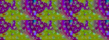 Eskiz arkaplan modeli. Yapraklı çiçekler ve yeşil renkli papatya çiçekleri. Raster - stok.