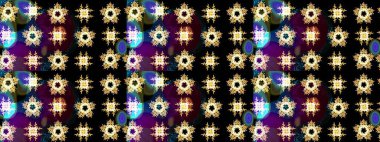 Farklı kar taneleri toplayıcısı, siyah, kahverengi ve sarı renklerde kış elementleri. Raster Noel soyut renkli arkaplan ve tatlı kar tanesi.