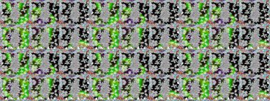 Kumaş desenli papatya çiçeği detayı. Tarafsız renklerde çiçekler.