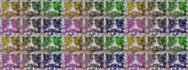 Küçük çiçekteki sevimli çiçek deseni. Varicoloneutral raster pürüzsüz illüstrasyon. Birçok nötr ve soyut çiçekli tropikal desenler.