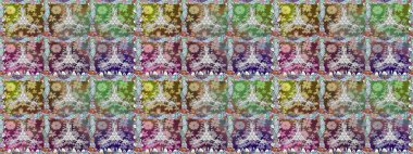 Tarafsız ve kahverengi renkli şirin tekstil tarzında. Raster illüstrasyonu. Çiçek duvar kâğıdı. Renkli, pürüzsüz desen. Çiçek arka planı.