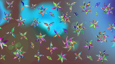 Çiçekleri, deniz kabukları, mandalaları ve suluboya efektleriyle donanma geçmişi. Yatak çarşafları, ceket, paket tasarımı, kumaş ve moda kavramları için tekstil baskısı. Çizim kalıbı etnik tasarım.