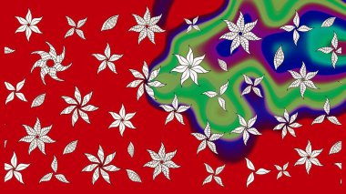 Modaya uygun kumaş deseni. Raster illüstrasyonu. Tony 'nin kumaş kalıbını çiz. Küçük çiçekte sevimli çiçek deseni var..