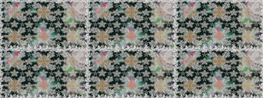 Raster Yumuşak kumaş deseni. Klasik taslak çizimi. Çiçeksel gri, pürüzsüz desen. Raster çiçek izi..