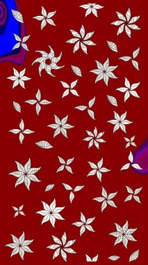 Raster Güzel kumaş deseni. Çiçek arkaplan ile soyut zarafet çizim deseni.