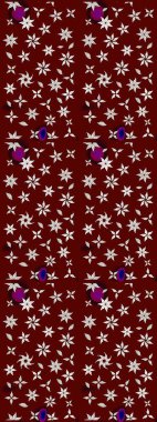 Oldukça eski bir besin torbası deseni, küçük kırmızı renkte, çiçekler. Tekstil, kumaş, kapaklar, duvar kağıtları, baskı, naylon, koleksiyon defteri, örgü, dekupaj için güzel bir eskiz. Millefleurlar.