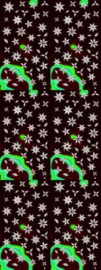 Düz Çiçek Elementleri Tasarımı. Raster. Renkli Bahar Teması çizim şablonu.